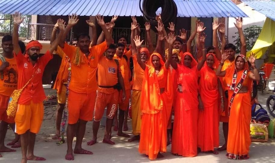 prigrims come for worship of Lord shiva in temples on the first day of Savan