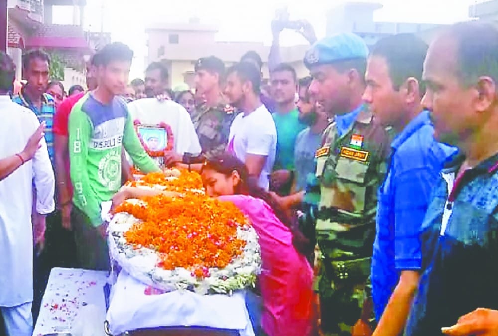 Soldier Funeral in roorkee after death due to heart Attack in Lebanon