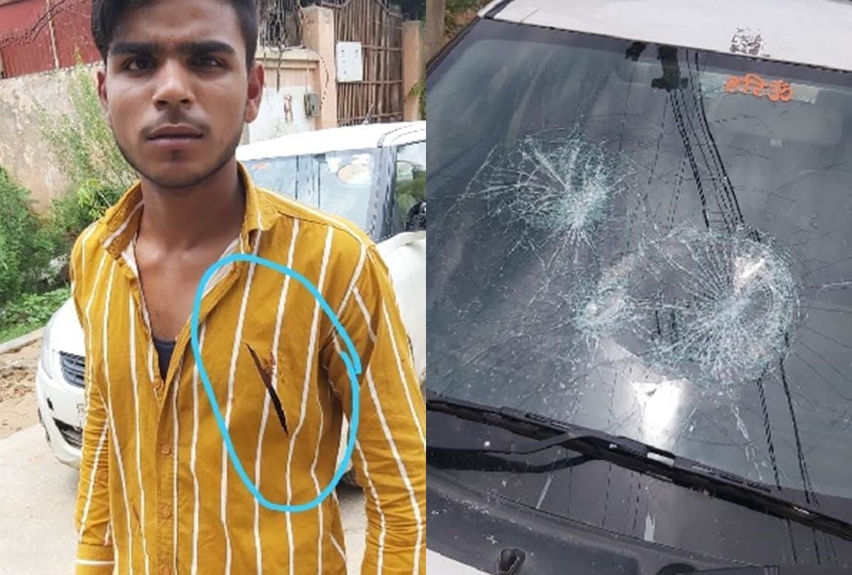 AUTO driver attack by blade on bjp leader drive in delhi
