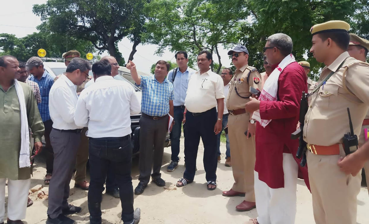 dm inspected of flood area