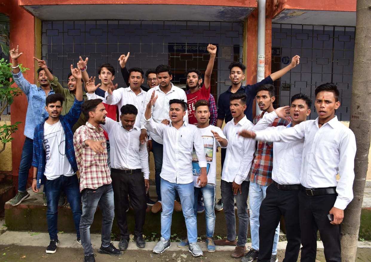 ABVP students block admission in MB College