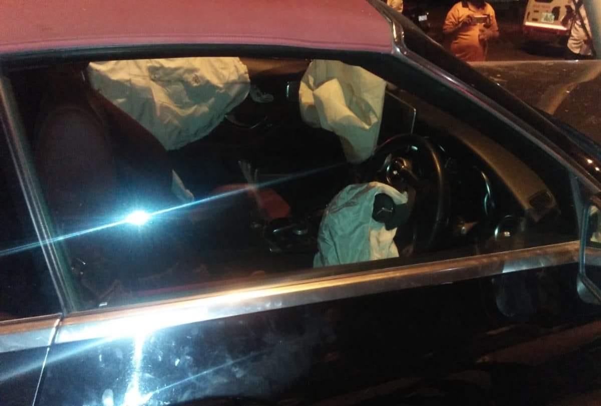 delhi mercedes driven by 19 year old student hits a car 3 crpf constables injured driver arrest