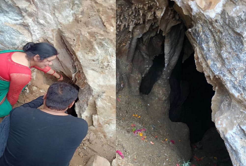 Cave found during excavation and Road Cutting in rudraprayag 