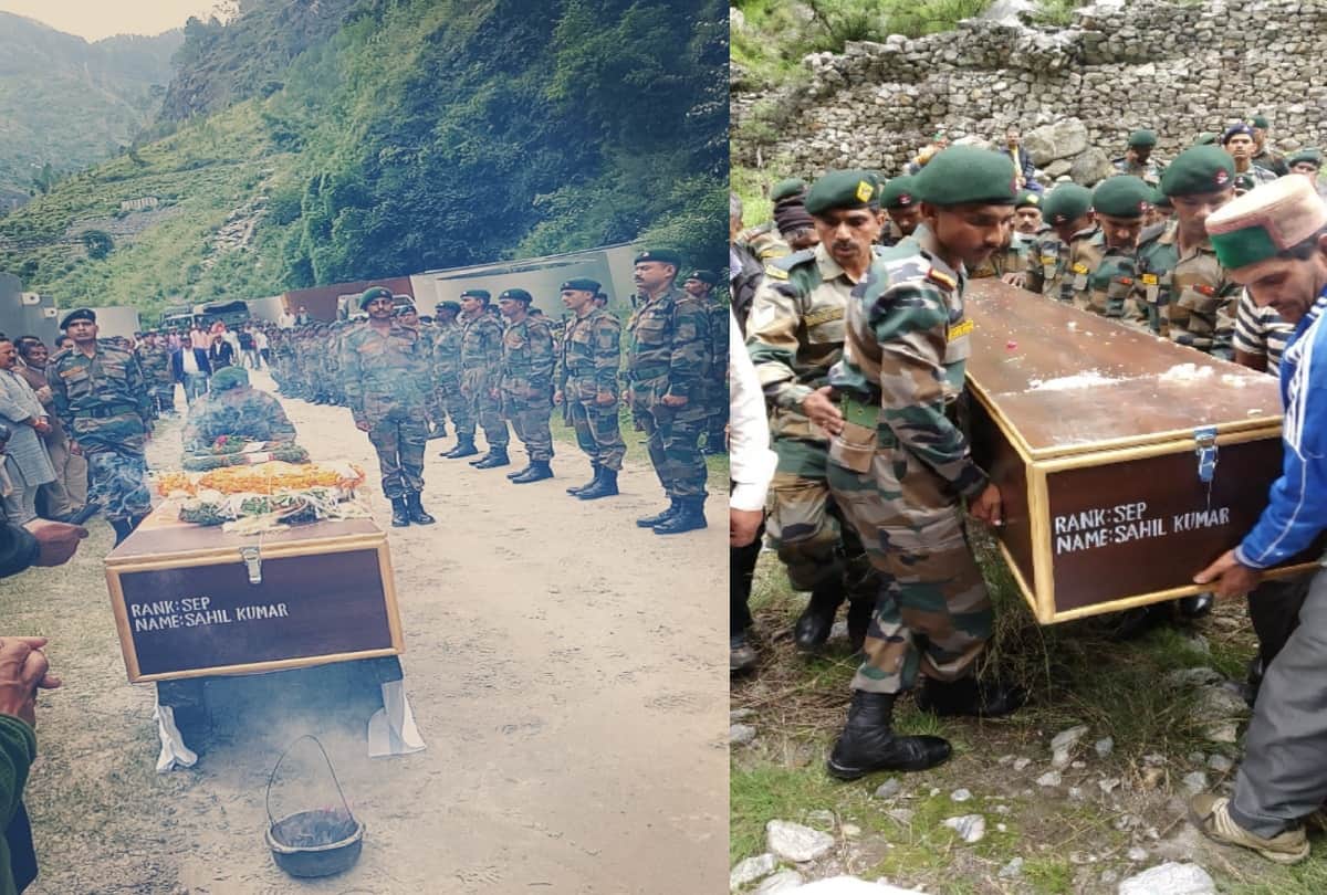 hundred of villagers bids adieu to martyr sahil in kinnaur himachal