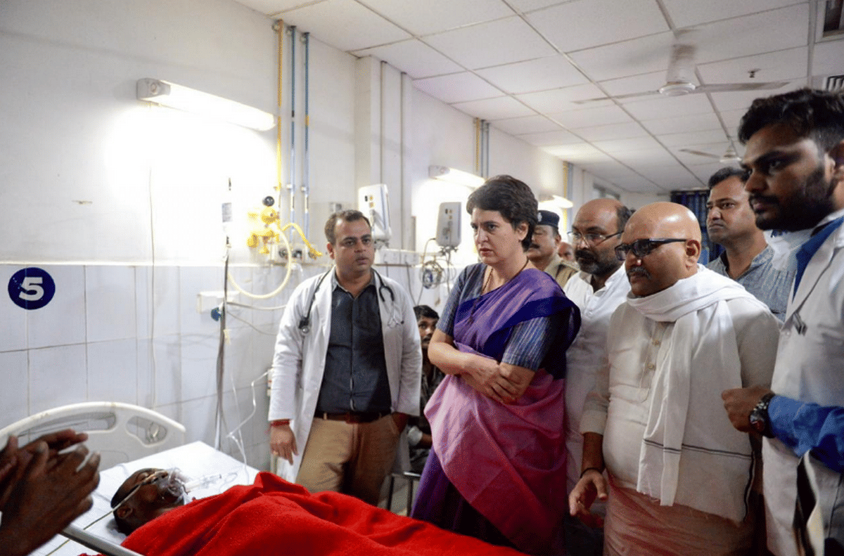Priyanka Gandhi vadra Visit to Sonbadhra UP
