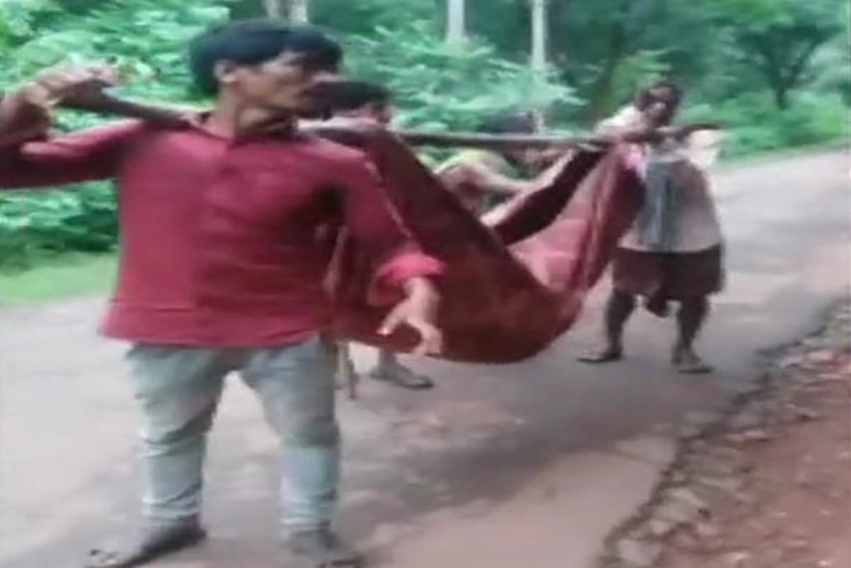 Health officials denied van to tribal, son carried father body on makeshift sling