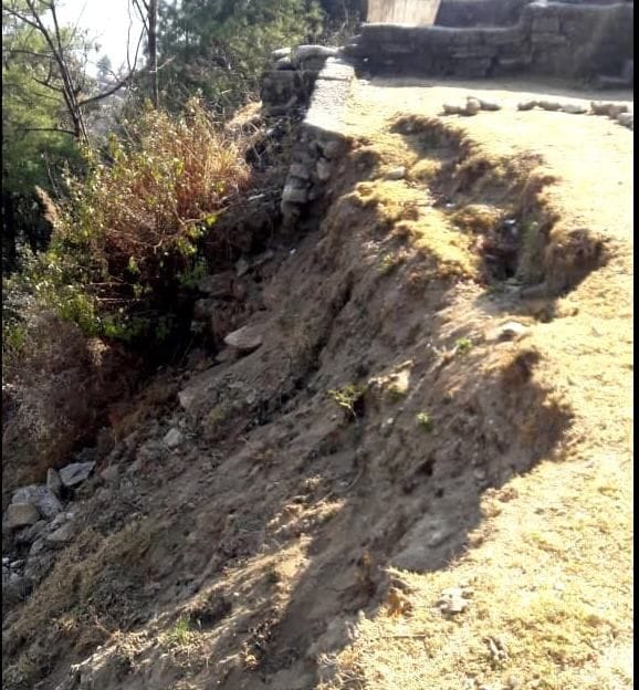 Damaged security wall threat to students