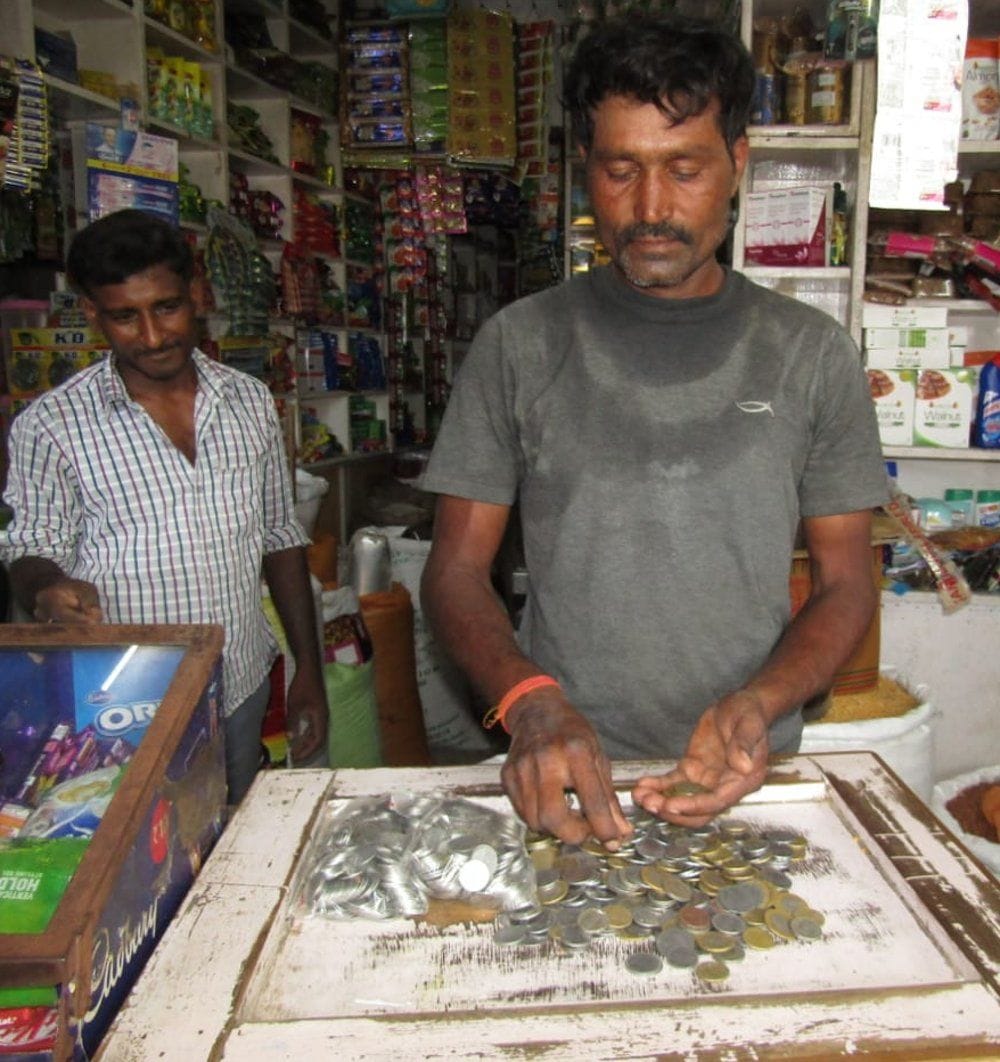 bank not taking coins.
