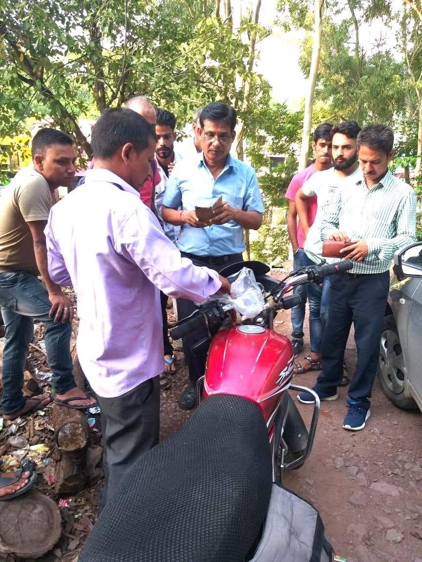 Tiger Attack on Running bike helmet save his life