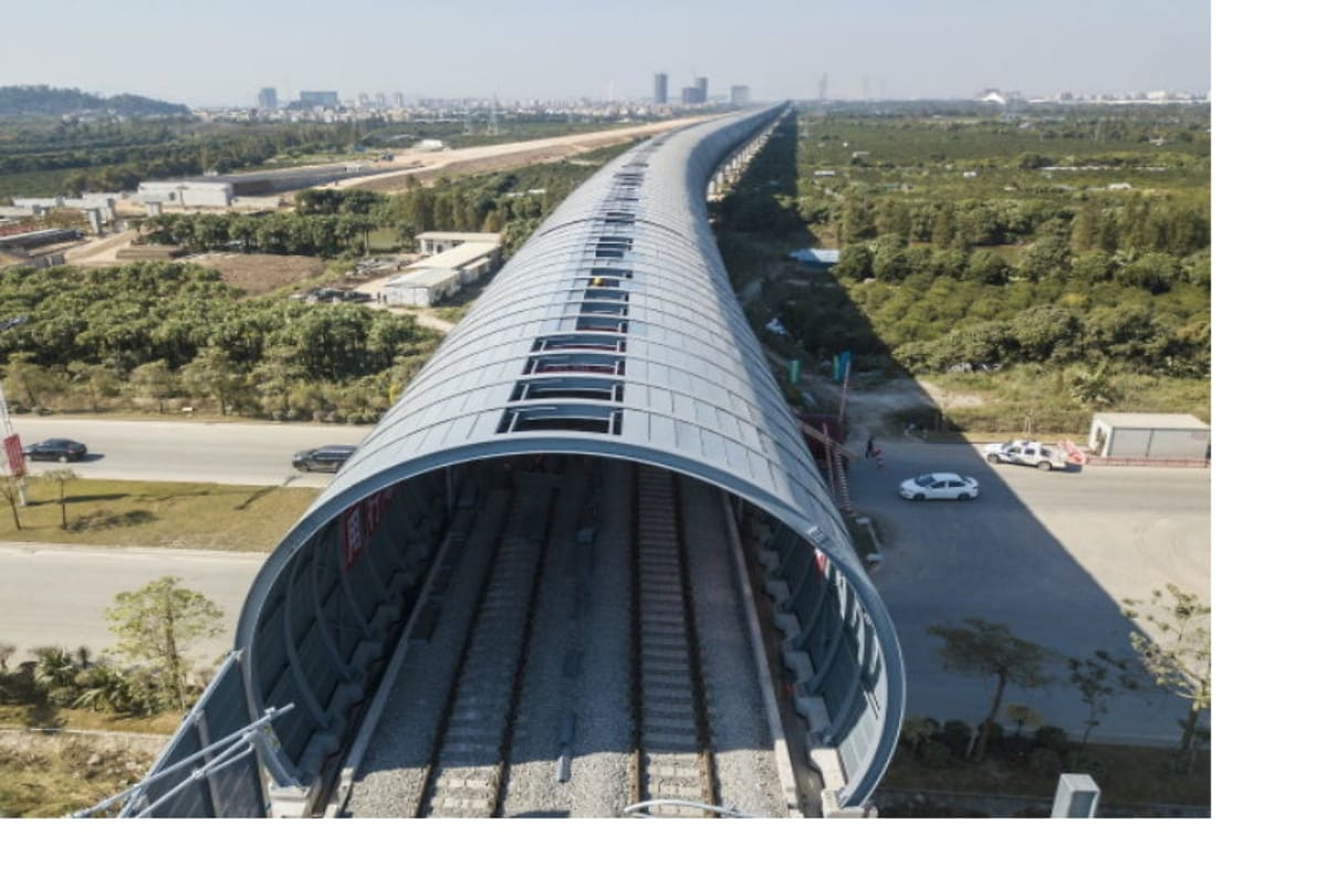world first noise barrier in china for birds
