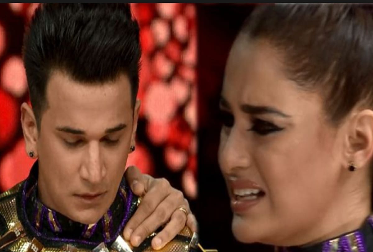 Nach Baliye 9 Prince Narula Yuvika Chaudhary break down on stage