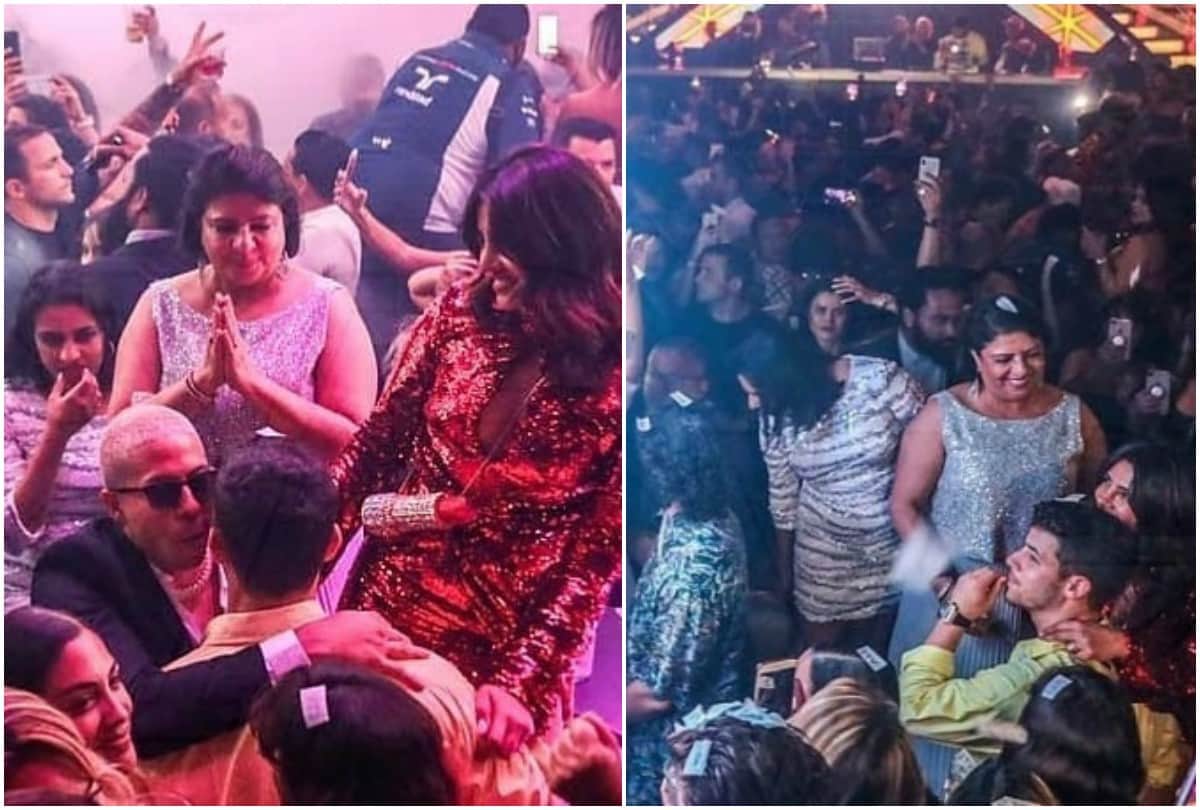 Priyanka Chopra Nick Jonas along with mother Madhu Chopra smoking in Miami beach