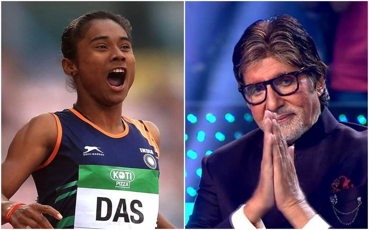 Hima Das Wins Her Fifth Gold Medal of month amitabh bachchan Congrats Her