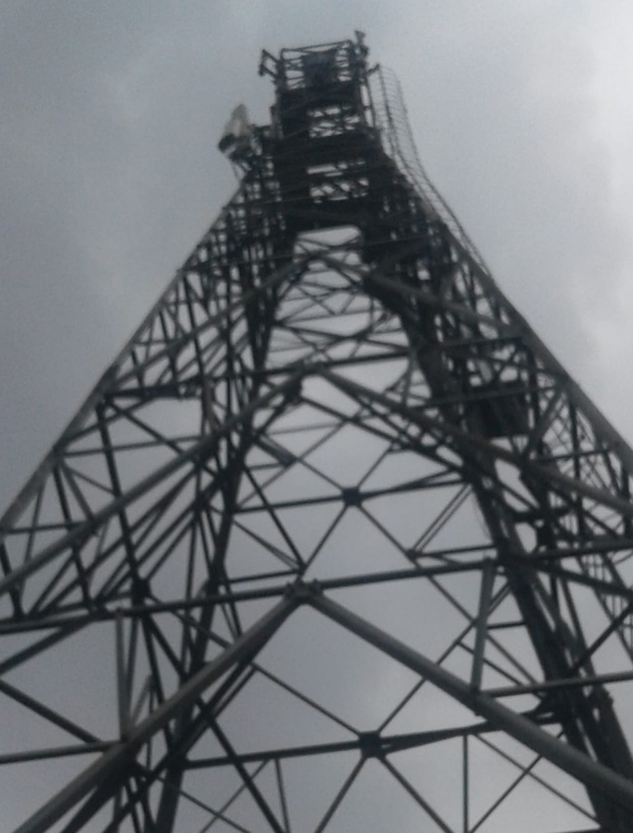 cot on telecommunication tower top