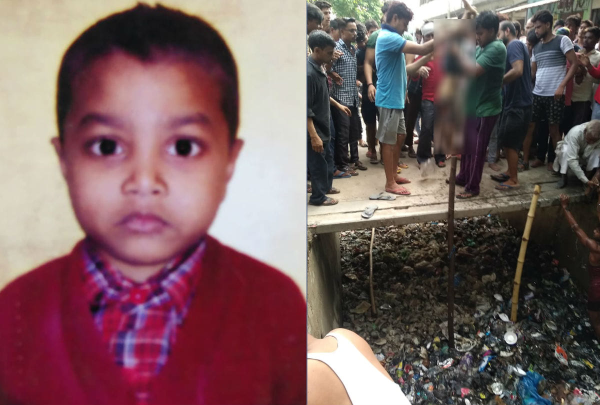 six year old child died due to fall into gutter in firozabad