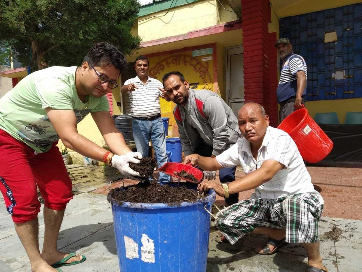 Cleanliness drive run by doctors in hospital premises