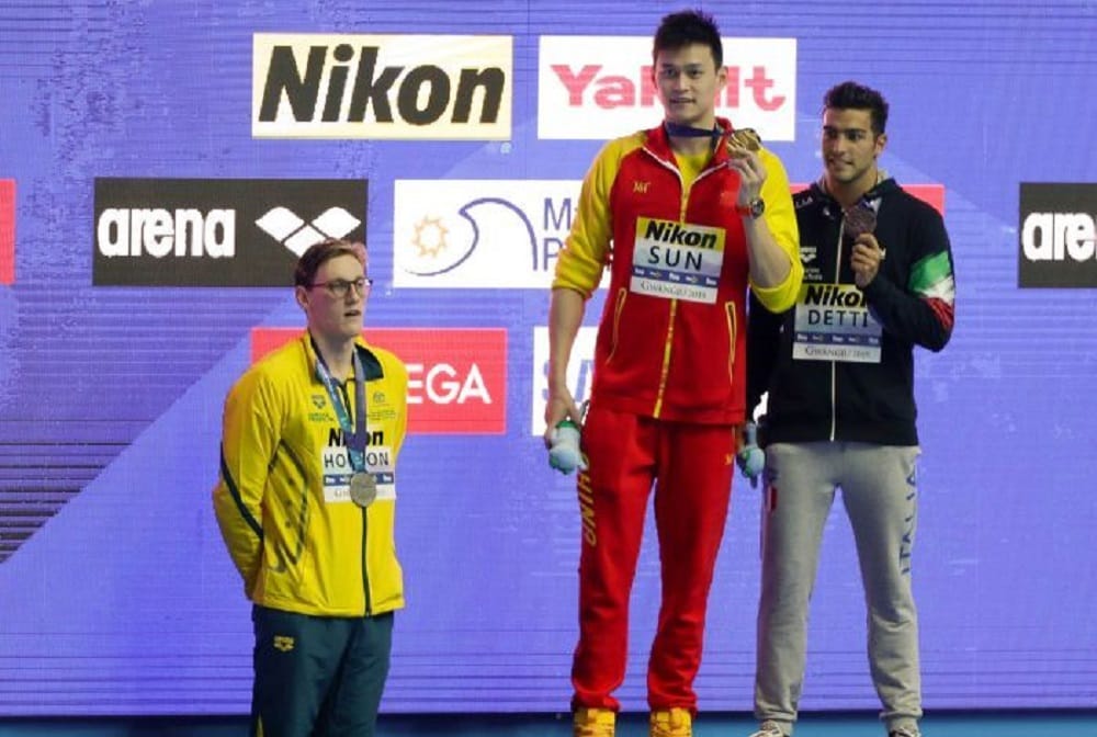 Sun Yang’s record 400m freestyle triumph in Swimming 