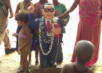 Dispute on Ambedakar statue establishment on government land in chandauli