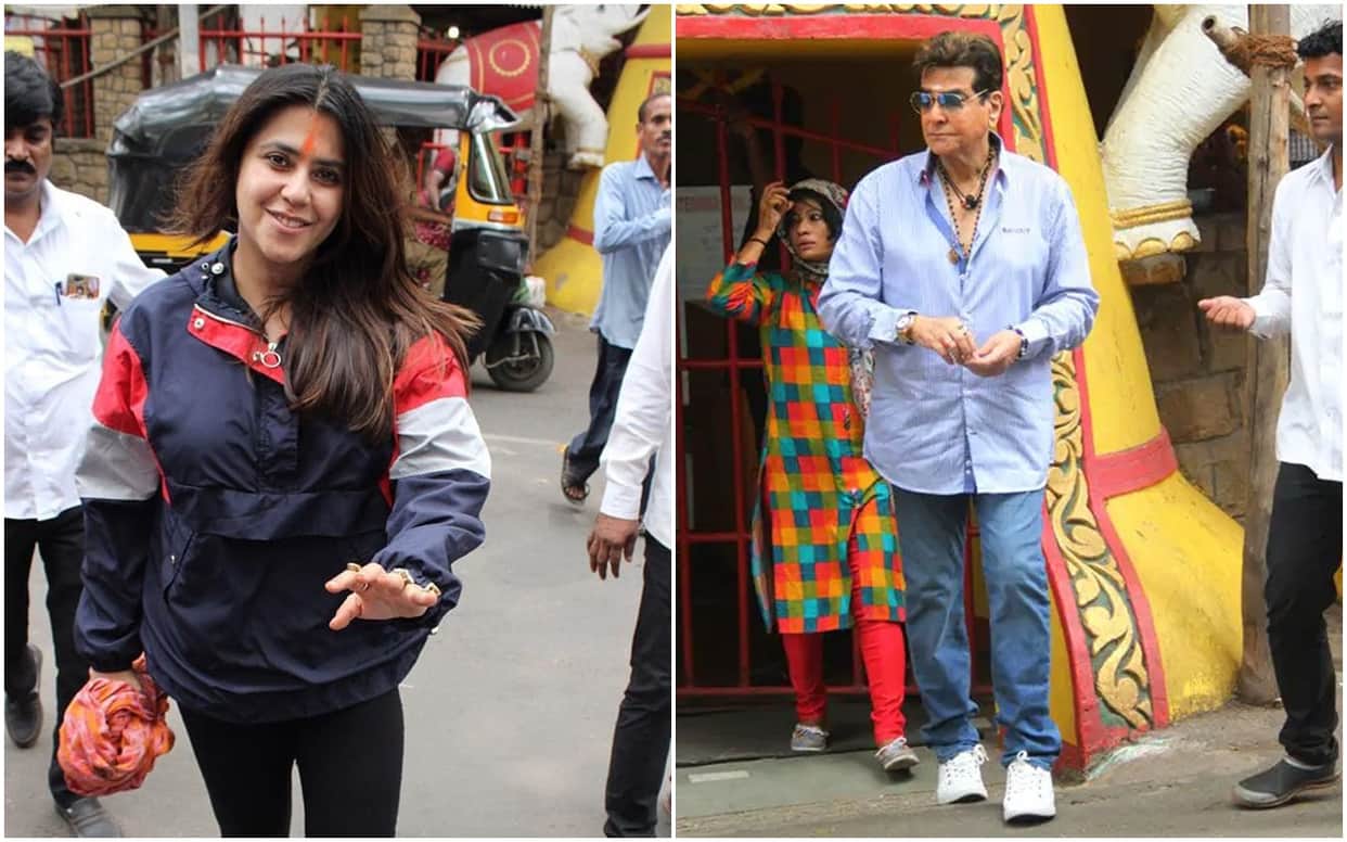 Ekta kapoor and jeetendra visit Bholenath temple in Savan See Photos