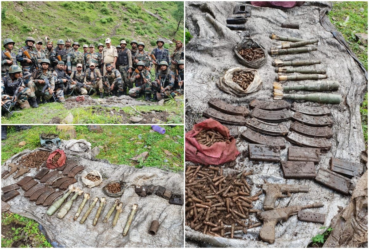 Arms recovered during militant hideout busted in Jammu Kashmir 
