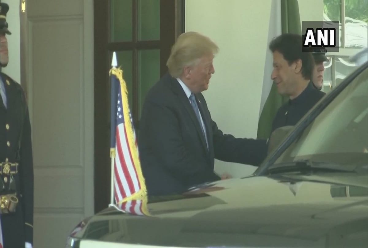 United States President Donald Trump receives Pakistan Prime Minister Imran Khan at White House