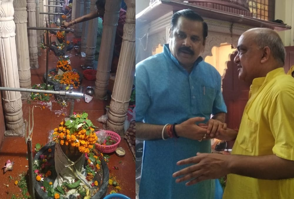 Brajesh Pathak worship in mahakal mandir in Lucknow.