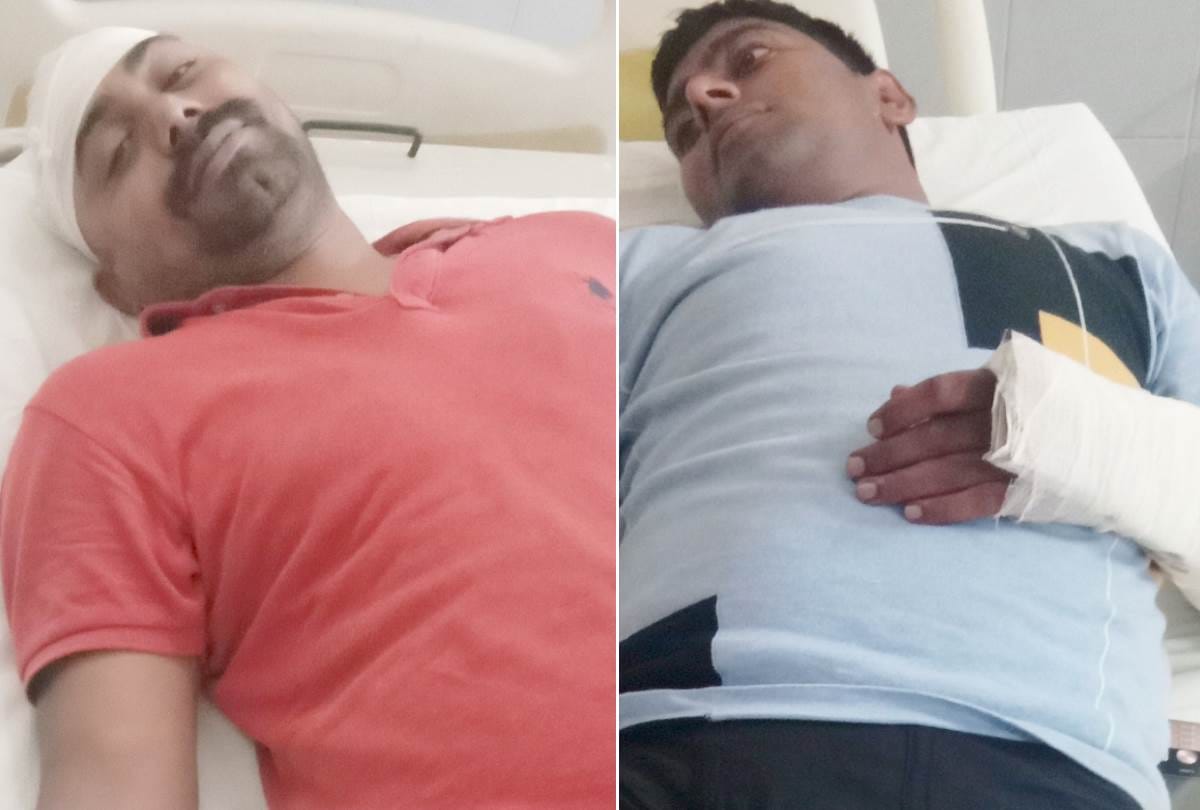 three gangester and two policemen injured in Police encounter in lucknow