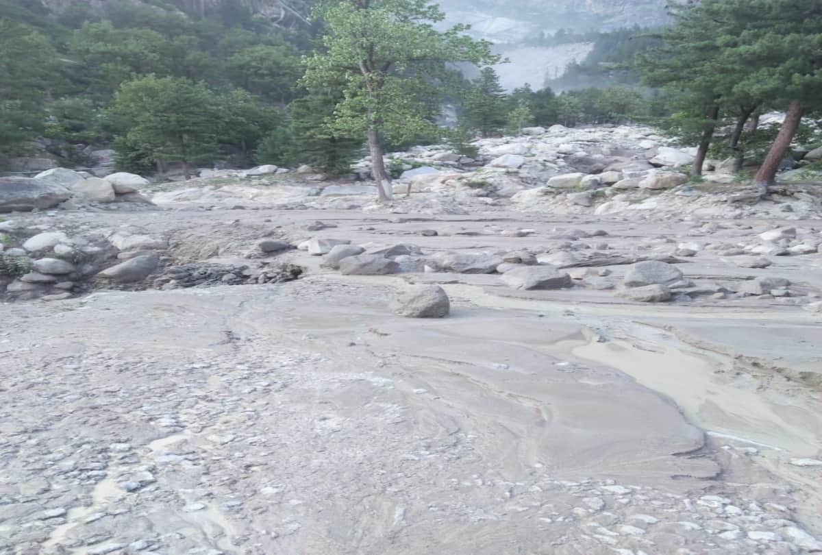 apple Gardens and bridge ruined in flood in kinnaur himachal