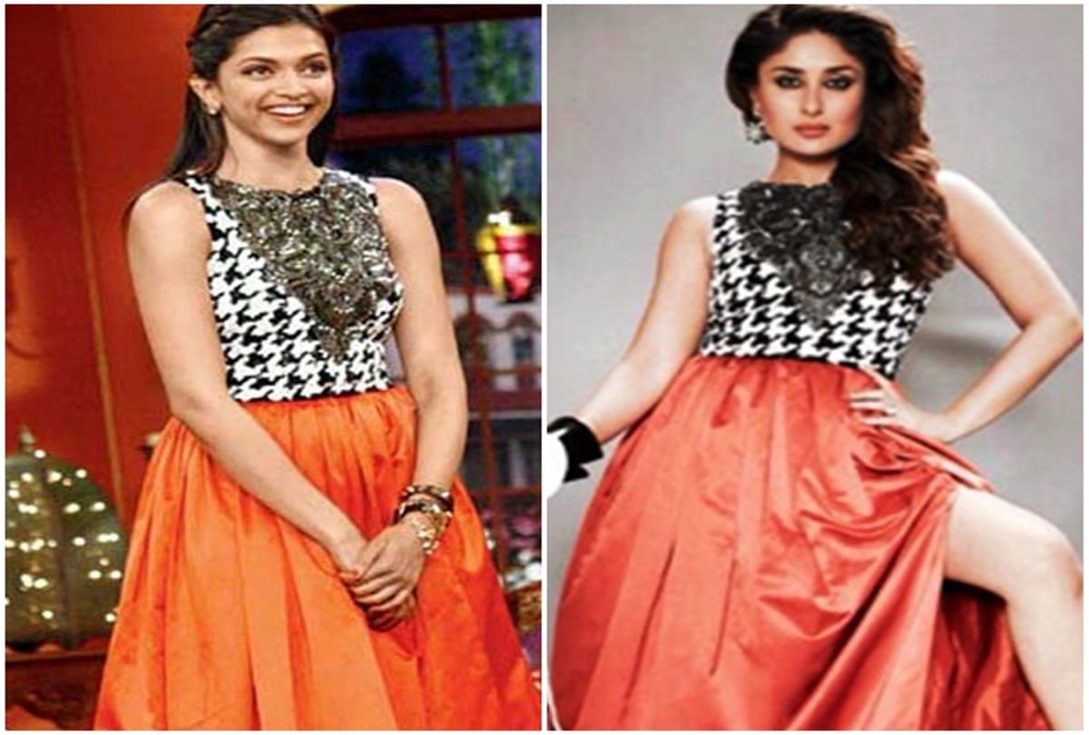 bollywood Actress look alike while they put on the almost same dress