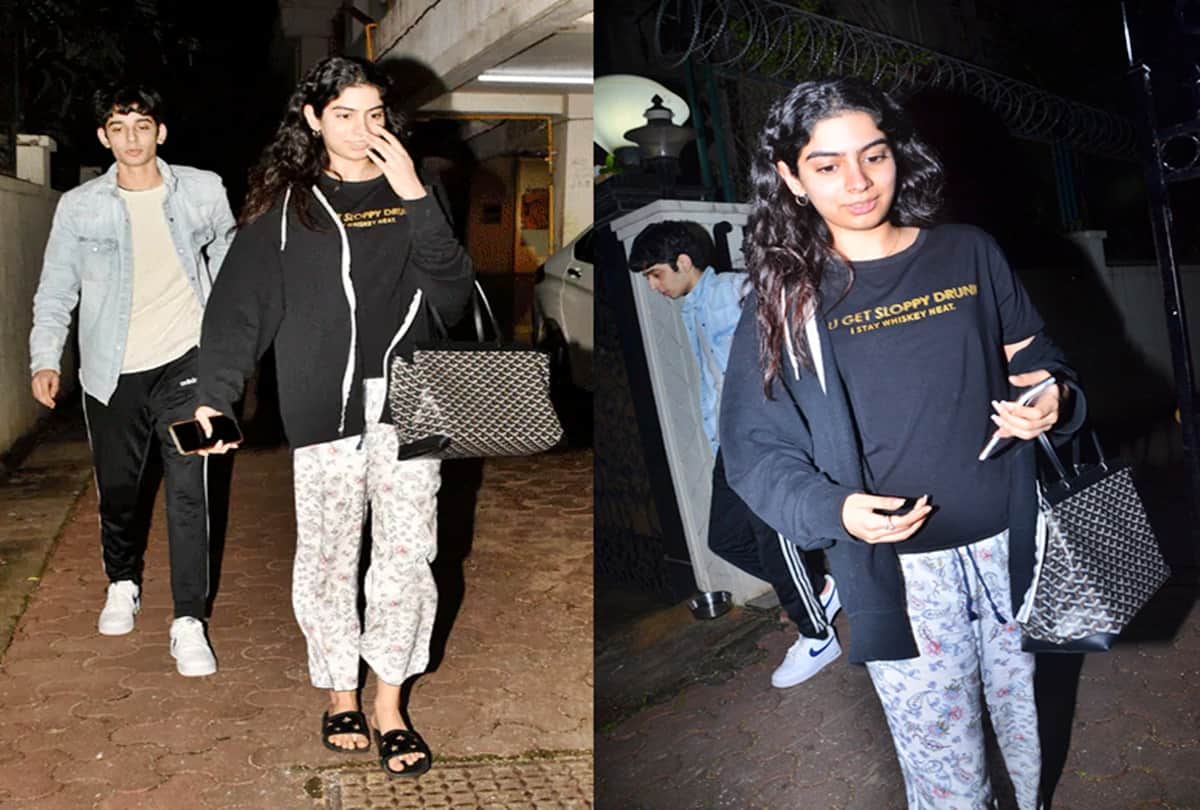 Khushi Runs Spotted at brother Arjun kapoor's home With A Mystery boy