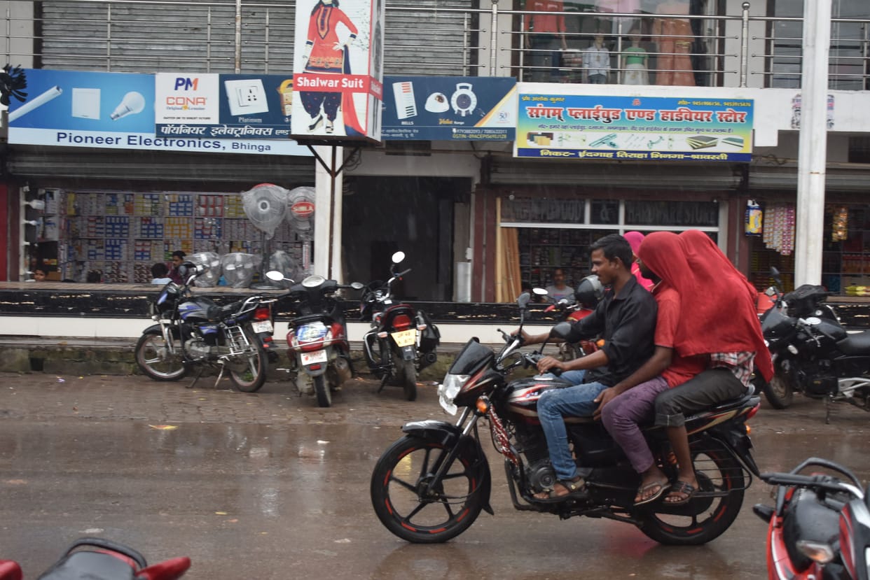 rain in a few places
