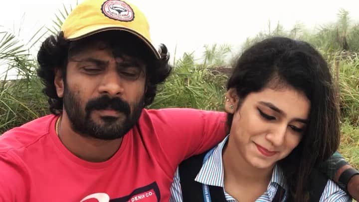 Priya Prakash Varrier try to kiss cinematographer Sinu Sidharth videos goes viral