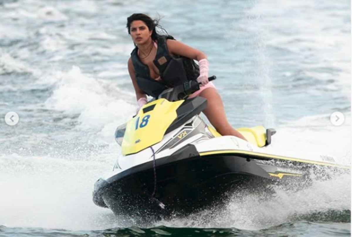 nick jonas pushes priyanka chopra into sea on her birthday