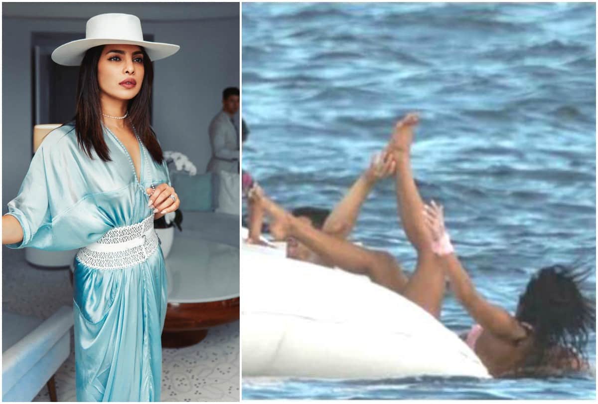 nick jonas pushes priyanka chopra into sea on her birthday