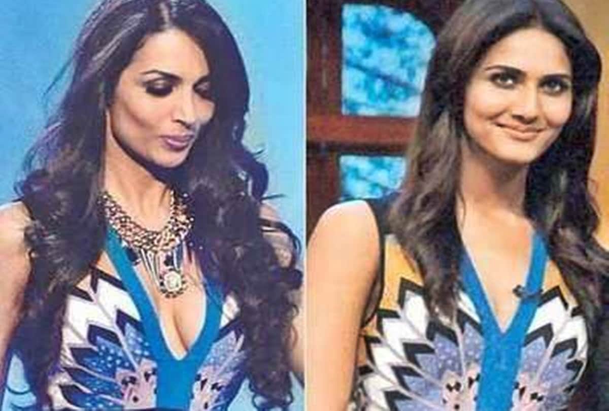 bollywood Actress look alike while they put on the almost same dress