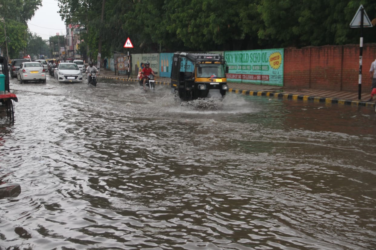 the rain from waterlogging