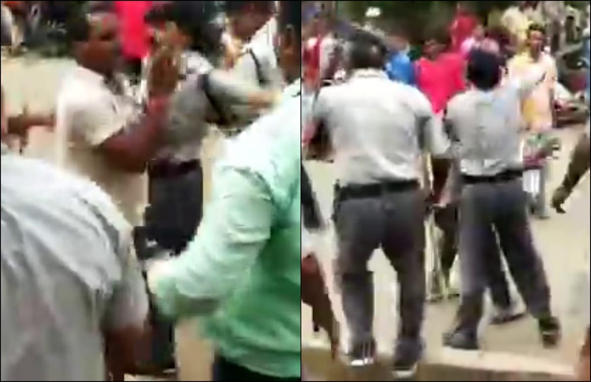 security guard beat patient family bhu hospital opd varanasi