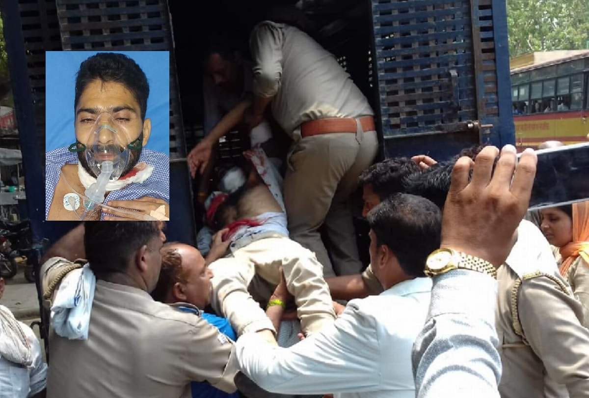 man attack in court campus lockup by sliting his throat in ghaziabad