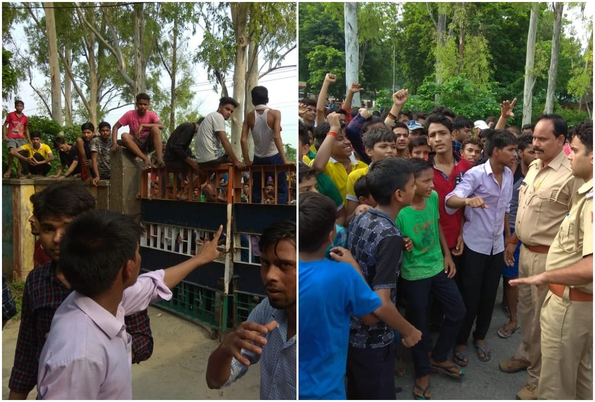 Jawahar Navodaya Vidyalaya students protest against shortage of electricity and water in school