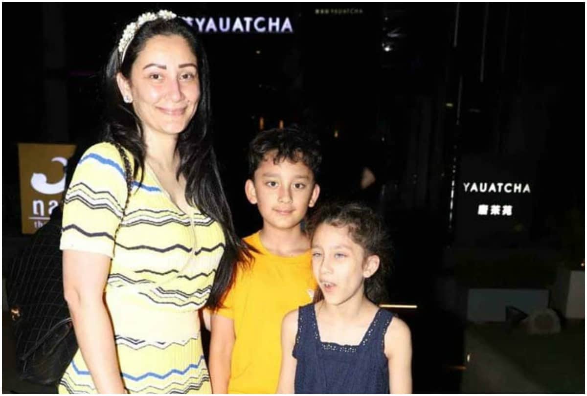 Sanjay Dutt wife Manyata Dutt spotted without make up along with children at dinner date in Mumbai