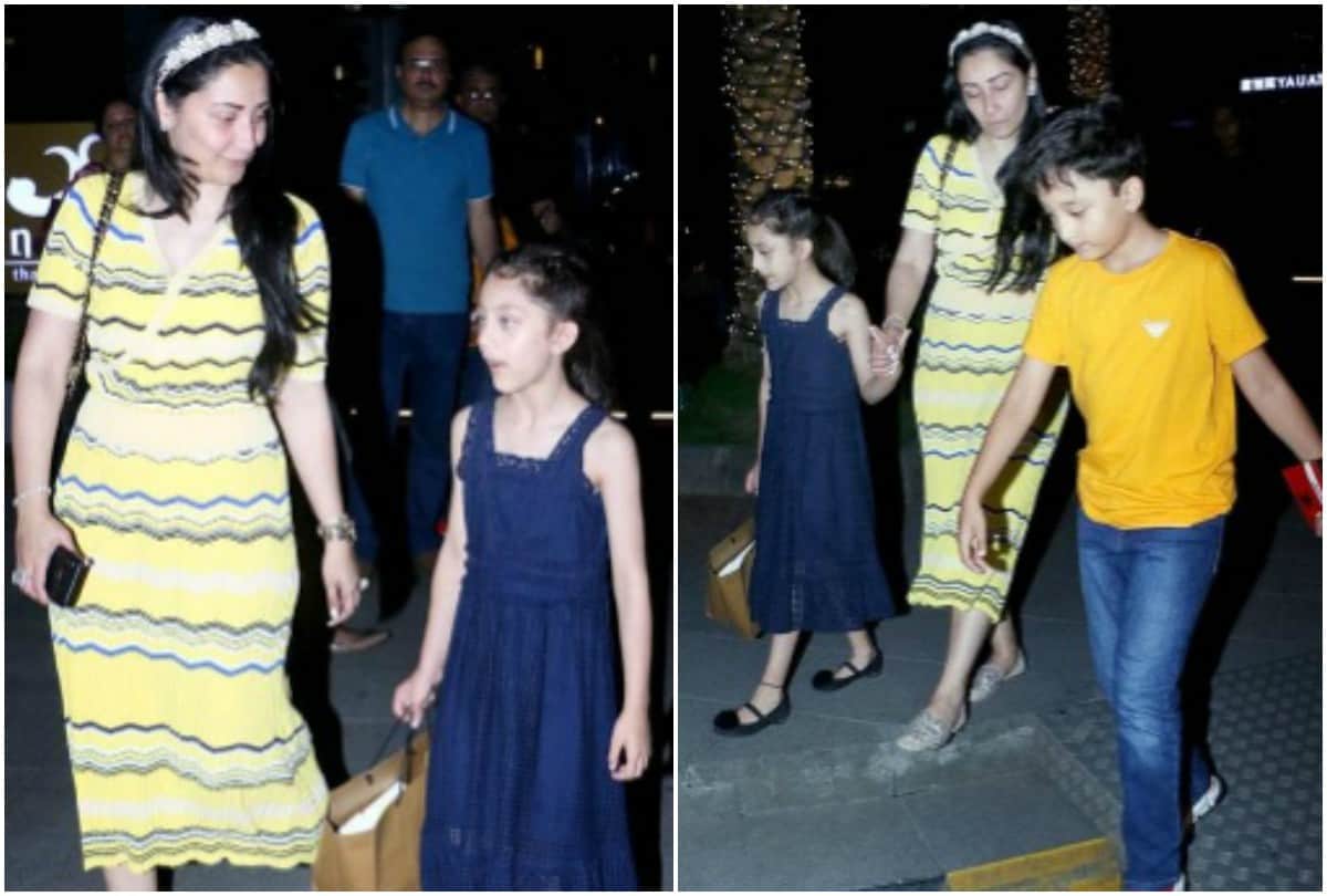 Sanjay Dutt wife Manyata Dutt spotted without make up along with children at dinner date in Mumbai