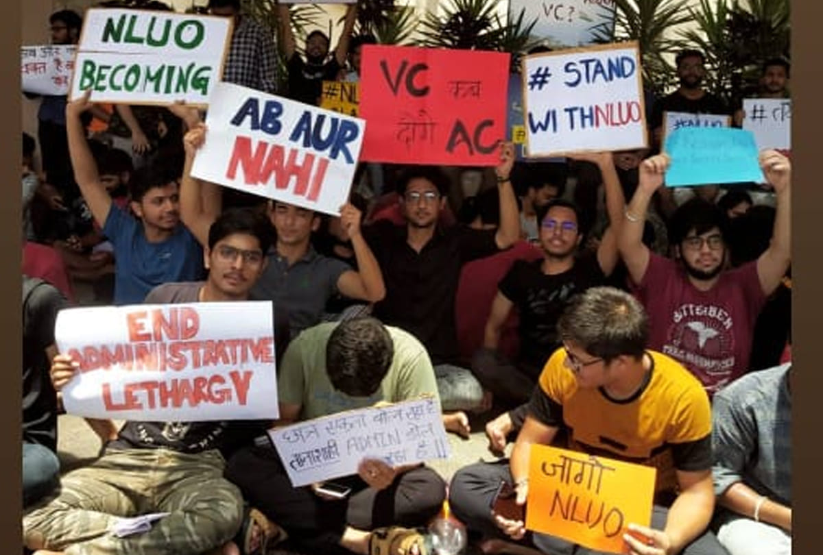 National Law University Odisha lacks basic infrastructure students on indefinite protest