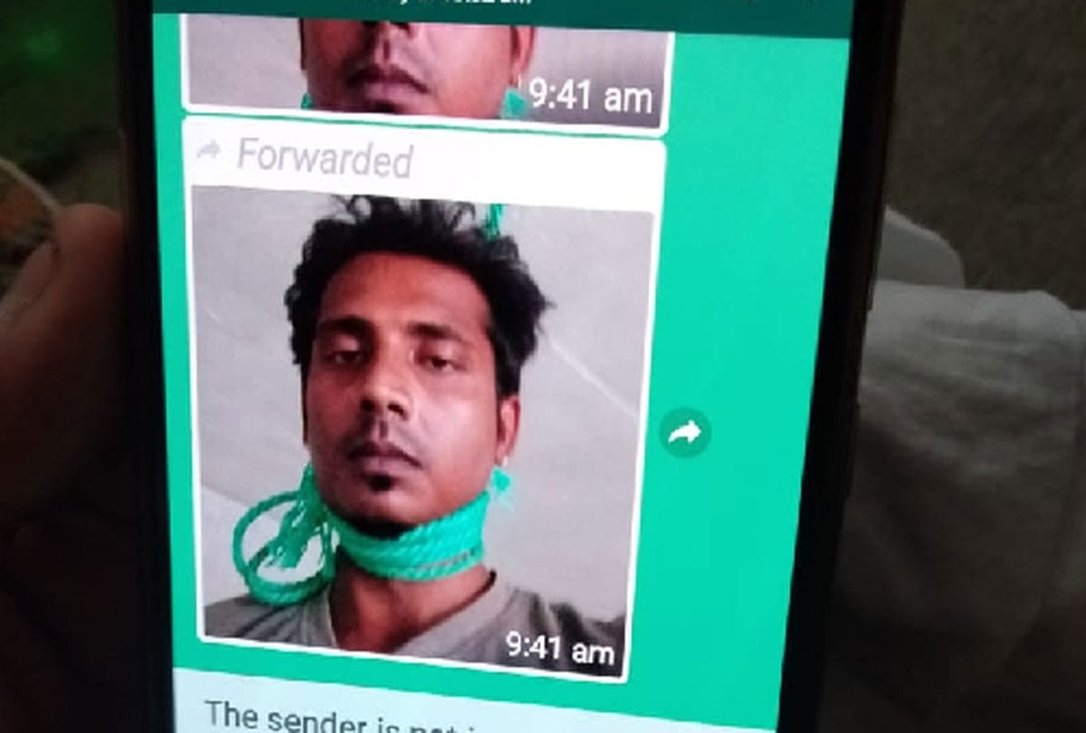 man hanged himself and share his photo on whatsapp