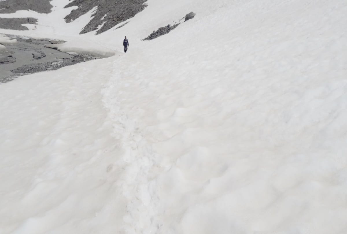 Four passes of the western Himalayas laden with snow even in July