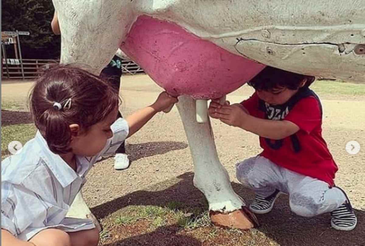 taimur ali khan and inaya naumi enoying in farm in london with kareena kapoor and soha ali khan