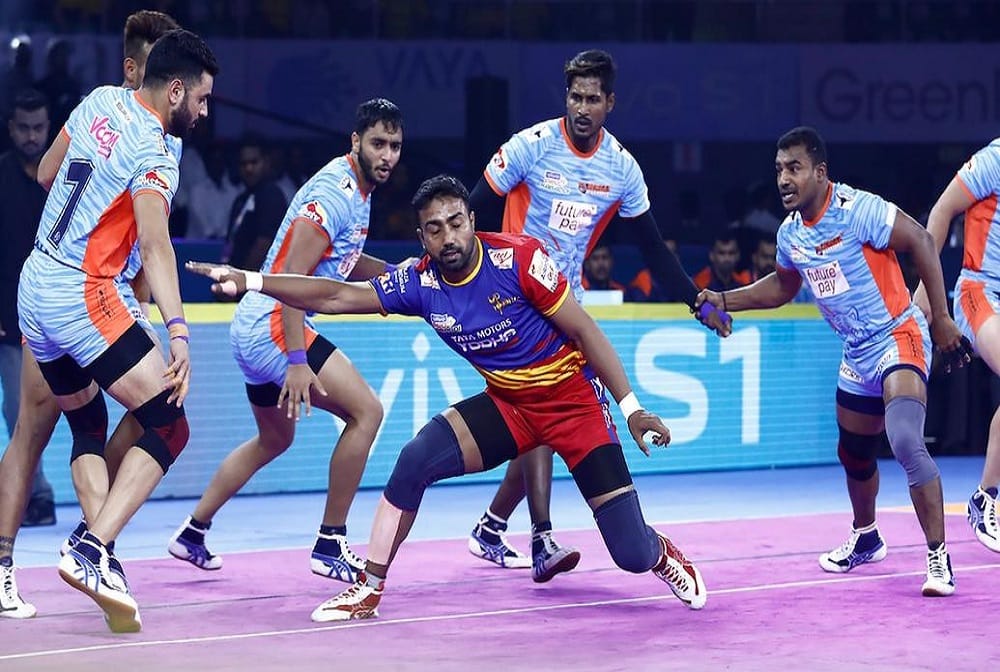 pro kabaddi 2019 live scores and updates up yoddha vs bengal warriors 