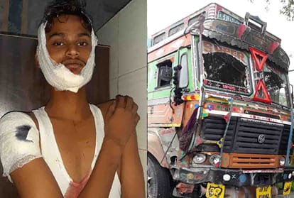 car and truck accident on kanpur gt road six llb students injured