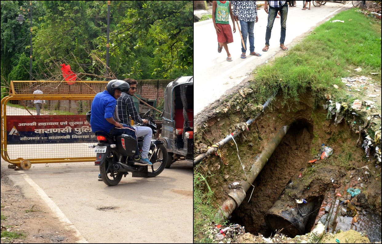 Road narrowing of panchkroshi road in varanasi