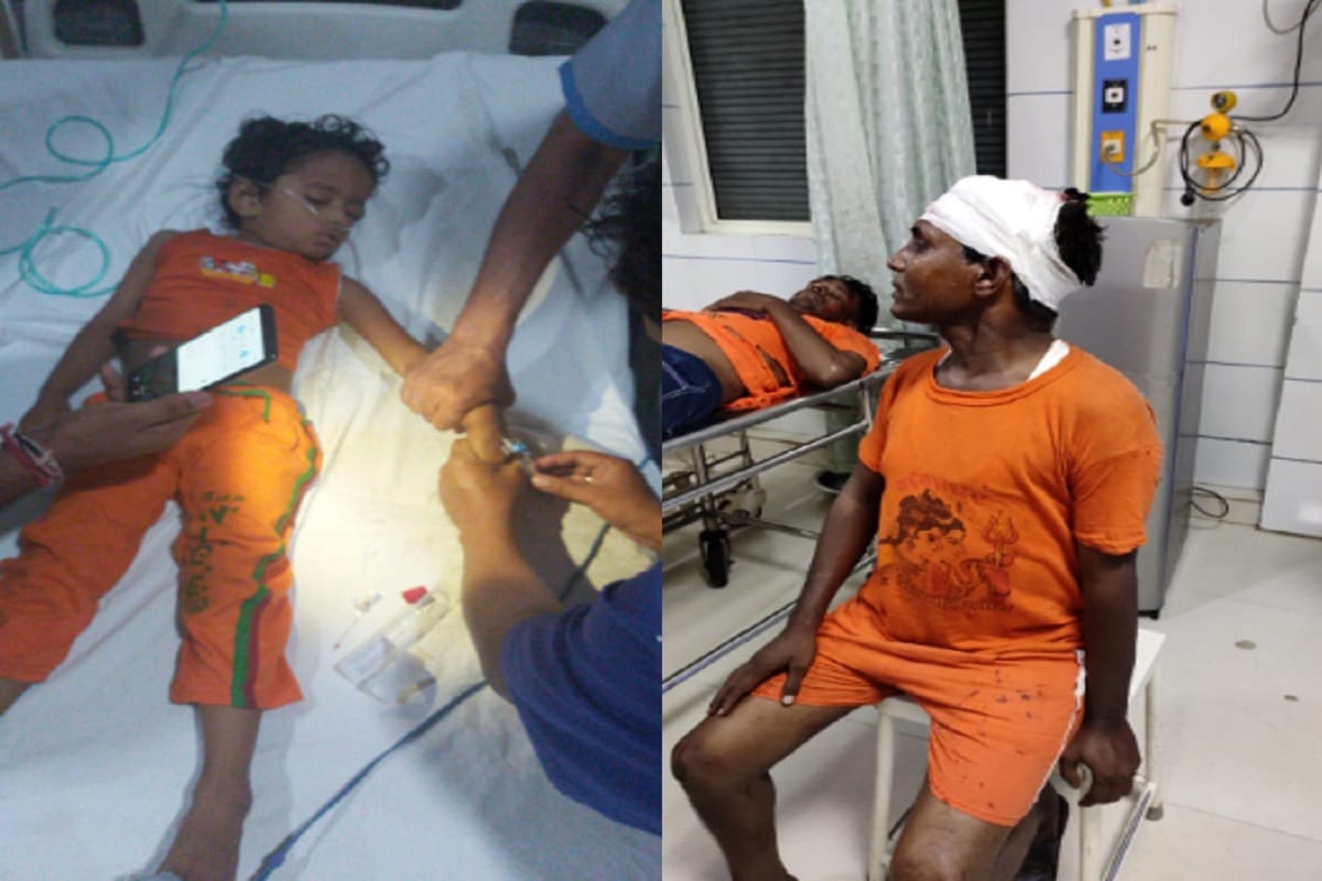 Ten kanwariya injured in Mini truck and tempo collision on Delhi Dehradun highway in Meerut