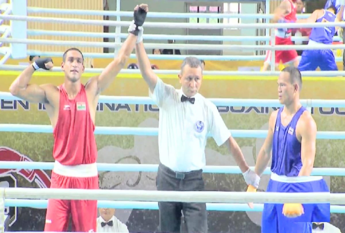 Ashish Chaudhary of Himachal in Finals of Thailand Open Boxing